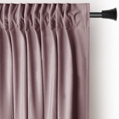 Restilo Svjetlo smeđa zavjesa za djelomično zamračenje od samta 140x270 cm Pleat &amp;ndash; Slike