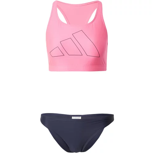 Adidas Športne bikini 'Big Bars' siva / roza