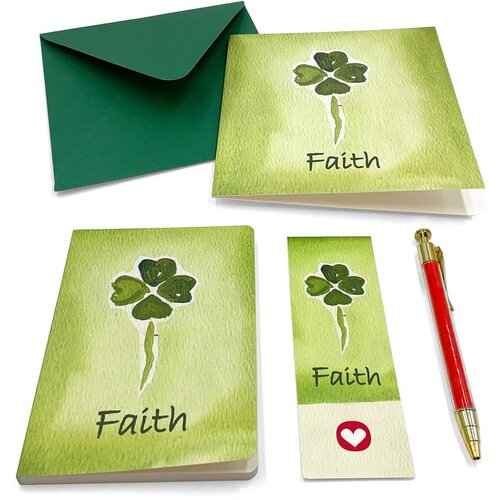 Kartos Darilni komplet za pisanje z voščilnico Four-Leaf Clover – Cene