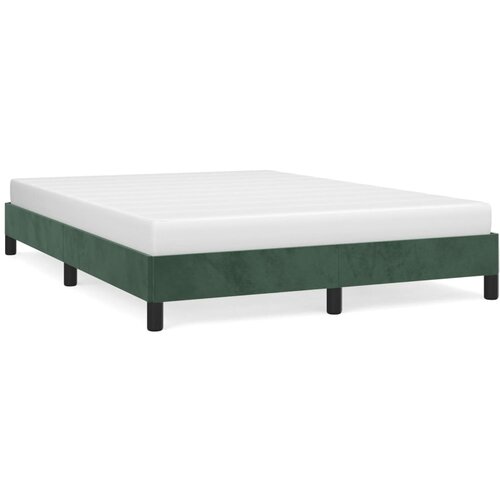 VidaXL Posteljni okvir temno zelen 140x200 cm žamet, (20795077) Slike