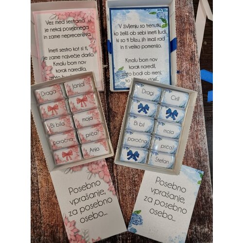  Darilo s čokoladicami POROKA PRIČA ČOKDAR 08 - 01 Cene