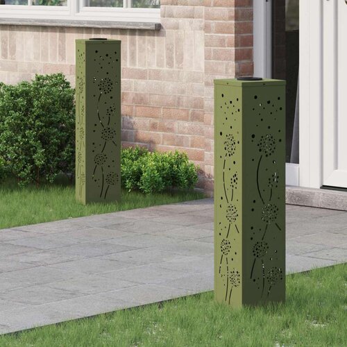  Solarna LED svjetlost za stazu 2 pcs Maslinasto zelena Slike
