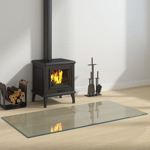 VidaXL Staklena ploča za kamin pravokutna 120 x 60 cm Slike
