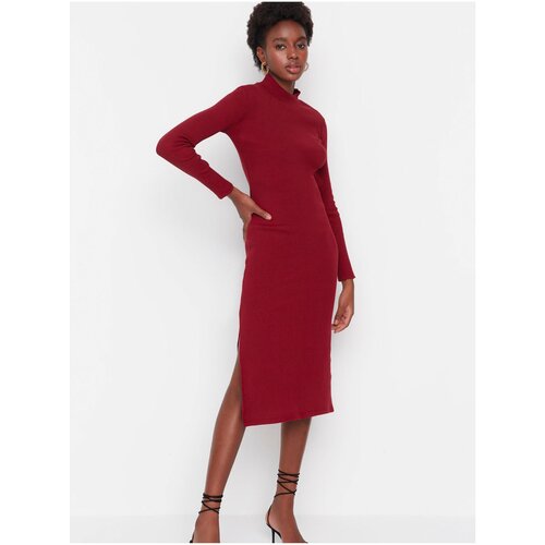 Trendyol burgundy sweater dresses - Women Slike