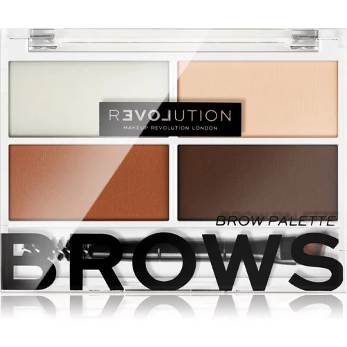 Revolution Relove colour cult brows paletka za obrvi 3,2 g odtenek medium za ženske