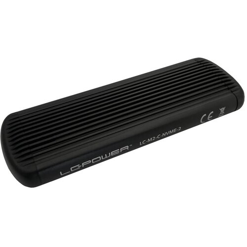 HDD SSD Rack LC Power LC-M2-C-NVME-2 Enclosure for NVMe M.2 SSD USB3.2 Gen.2x1 Type C Black Slike