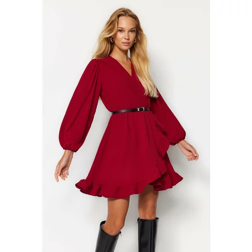 Trendyol Claret Red Woven Dress