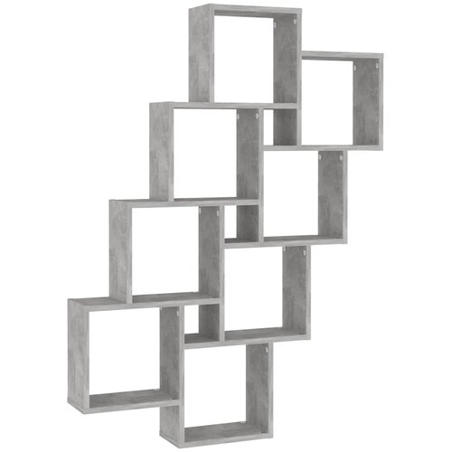  Kockaste zidne police boja betona 90x15x119cm konstruirano drvo Slike