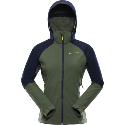 Alpine pro Women's softshell jacket with membrane LANCA olivine