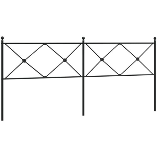 Maison Chic kovinsko posteljno vzglavje - vzglavna omarica - nočna omarica črno 193 cm, (21704605) Slike
