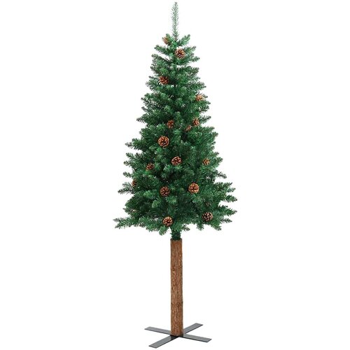  Mr&amp;scaron;avo božićno drvce Zelena 210 cm PVC i čvrsto drvo bora Slike