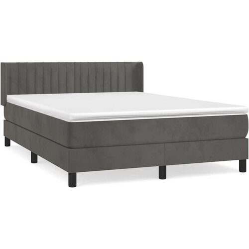  Krevet s oprugama i madracem tamnosivi 140x190 cm bar&amp;scaron;unasti Slike