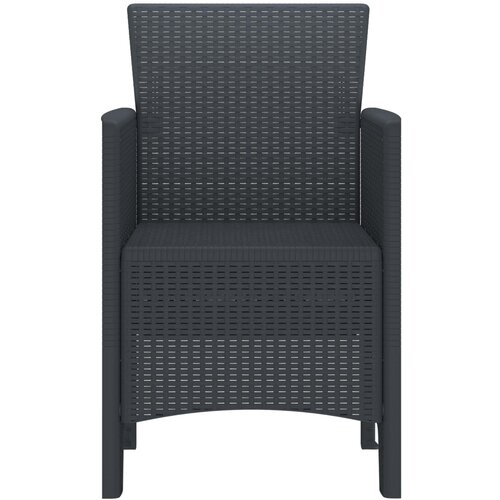  Vrtna stolica 4 pcs Antracit 53 x 49 x 85 cm Polipropilen Slike