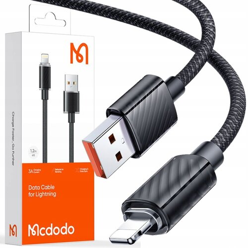 McDodo POLNILEC LIGHTNING USB KABEL ZA IPHONE 11 12 13 14 PRO 1M ČRN, (21747980) Cene