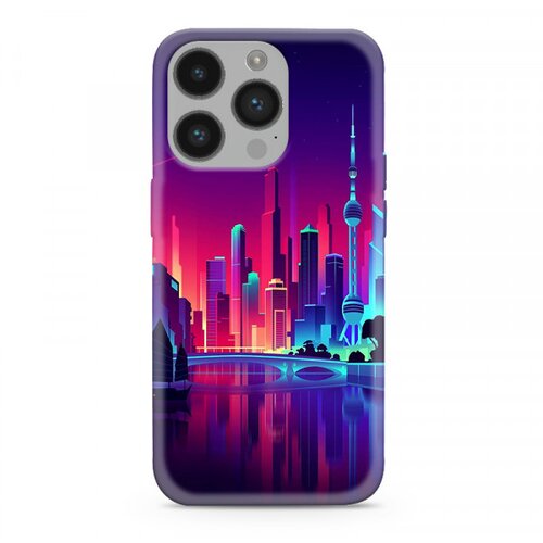 Ms maska ultra tanki print clear neon wave za iphone 14 pro (6.1) NW05 Slike