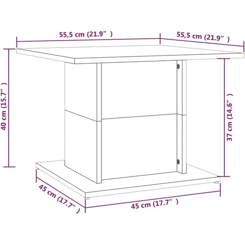 Stolić za kavu boja hrasta 55,5x55,5x40 cm konstruirano drvo Slike