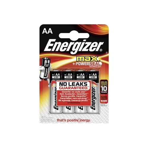 Energizer BATTERIES ALKALINE MAX AA LR6, 4 PIECES, ECO PACKAGING Slike