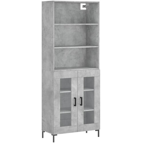 Maison Chic Visoka Komoda - Predalnik betonsko siva 69,5x34x180 cm inženirski les, (21722405) Slike