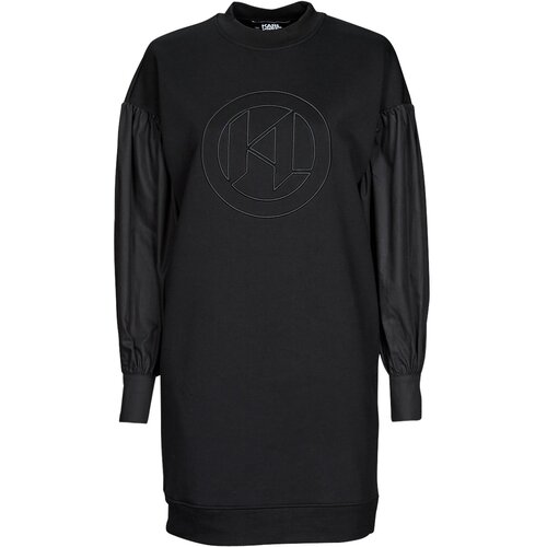 Karl Lagerfeld FABRIC MIX SWEATDRESS Crna Slike