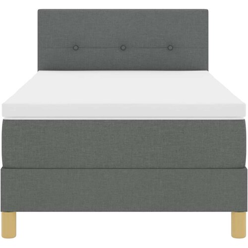  LED Box Spring Krevet Tamno siva 80 x 200 cm tkanina Slike