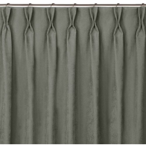  Curtain MILANA color gray style classic flex 7.5 cm with double pleat chenille 420x245 HOMEDE Slike