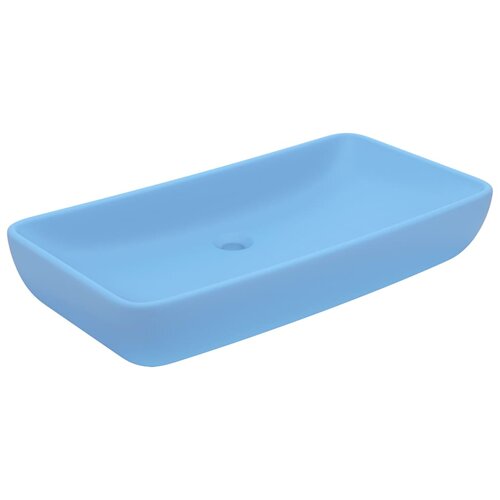 Maison Chic Razko&amp;scaron;en Umivalnik - Kopalna umivalnik - Lavabo pravokoten mat svetlo moder 71x38 cm keram., (21684843) Slike