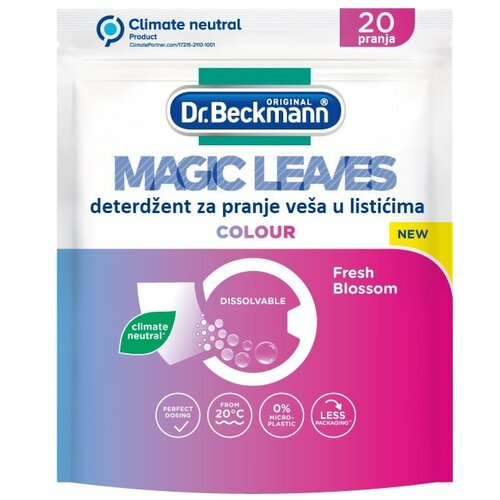 Dr. Beckmann dr.beckmann magic leaves colour-deterdžent za pranje veša u listićima 20/1 Slike