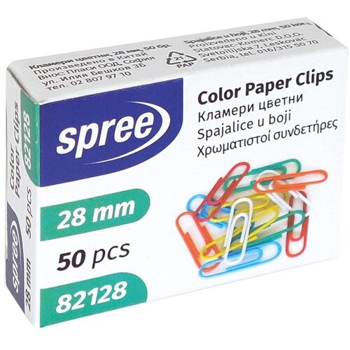  Sponka spree barvna plastificirana 28/50 82128 SPREE Cene