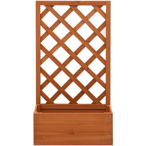 Maison Chic Vrtno cvetlično korito - Cvetlični Lonec z mrežo oranžno 50x25x90 cm les jelke, (21790601) Slike