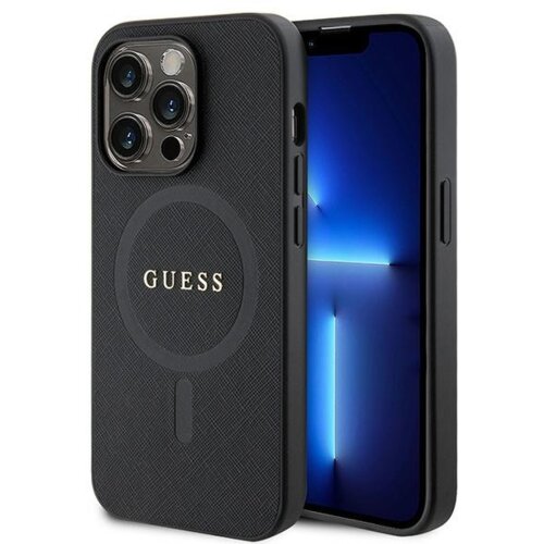 Guess Originalni ovitek GUHMP15LPSAHMCK z Magsafe Saffiano za iPhone 15 Pro - črn Cene