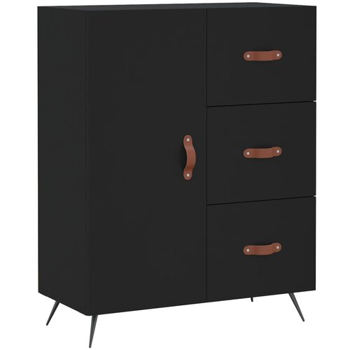 VidaXL Komoda črna 69,5x34x90 cm inženirski les, (20805237) Slike