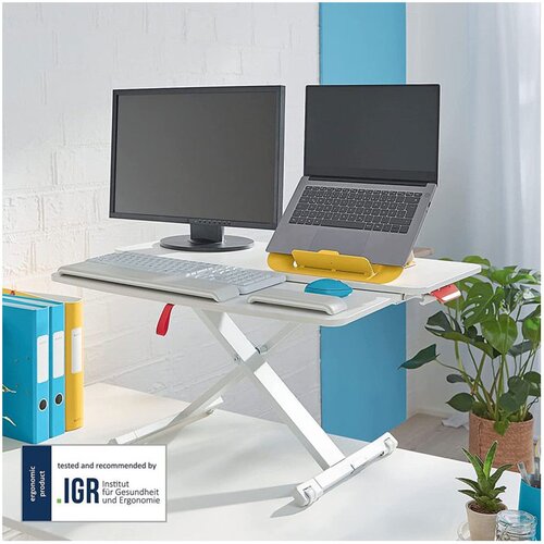 Leitz Podstavek Ergo Sit&amp;amp;amp;Stand z drsnim pladnjem, siv Slike