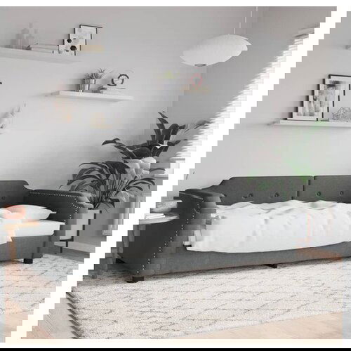 vidaXL Dnevni krevet tamnosivi 90 x 190 cm od tkanine Cijene