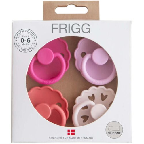 FRIGG® set 4 tolažilnih dudic silicone rosy romance Cene