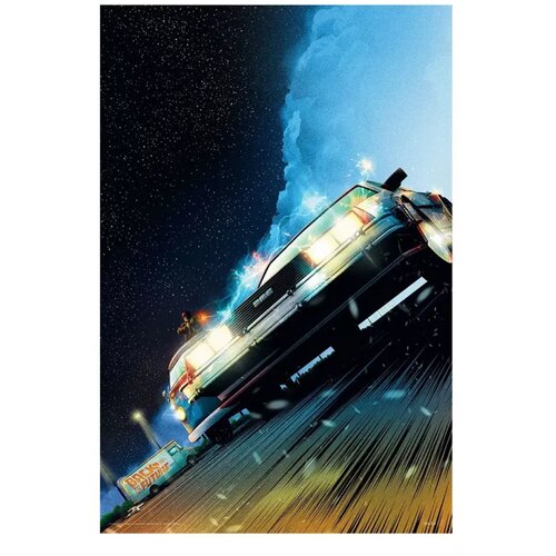 Fanattik Back To The Future Art Print DeLorean Limited Edition (42x30cm) Slike