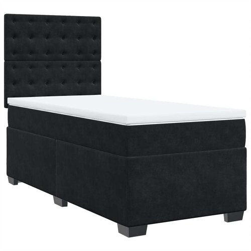 VidaXL box spring krevet s madracem crni 80 x 200 cm bar&amp;scaron;unasti Slike