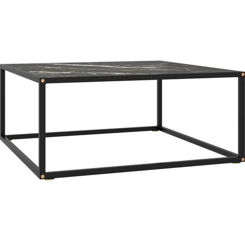  Stolić za kavu crni s crnim mramornim staklom 80 x 80 x 35 cm - mramorno crna 80 x 80 x 35 cm 1 Cijene