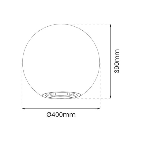  Spolja&amp;scaron;nja lampa GLOBO 1xE27/60W/230V, prečnika 40 cm, IP44 Slike