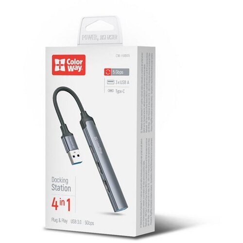 COLORWAY USB Hub USB-A 4-u-1 USB2.0x3/USB3.0 Slike
