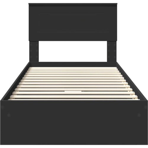  Krevet s od storage Crna 90 x 190 cm Konstruirano drvo Slike