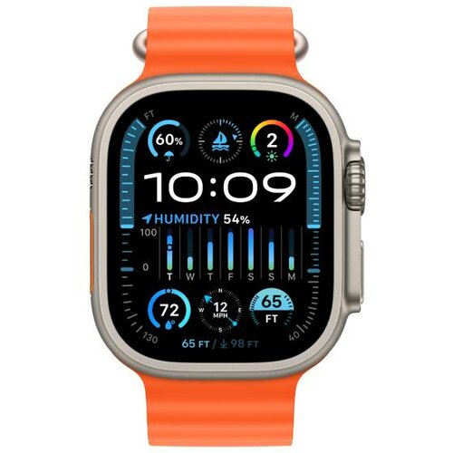 Apple watch ultra 2 gps MREH3SE/A + cellular, 49mm titanium case with orange ocean band Slike