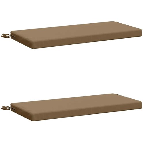  Jastučići za klupe - 2 dijela SOEST 2 kom. 100% poliester - Sivosmeđa 60 x 40 x 5 cm Poliester Slike