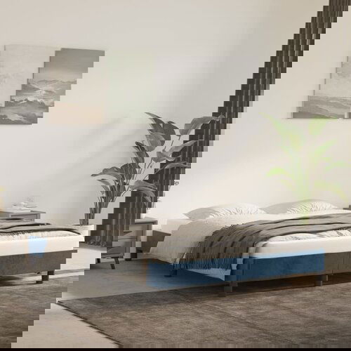 VidaXL okvir za krevet tamnoplavi 140x200 cm bar&amp;scaron;unasti Slike