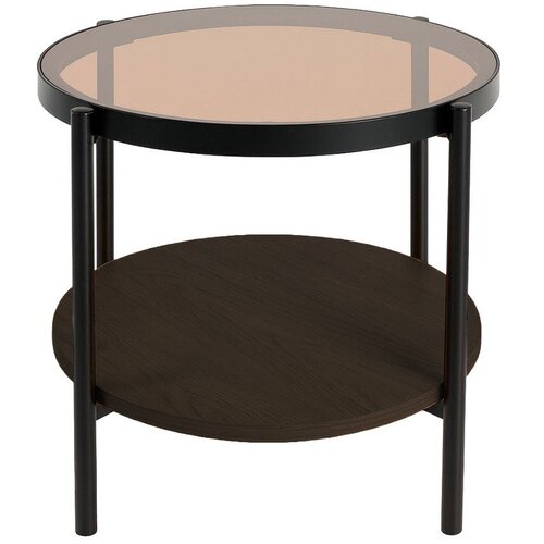 Unique Furniture Okrugao pomoćni stol sa staklenom pločom stola &amp;oslash; 48 cm Hassel &amp;ndash; Slike