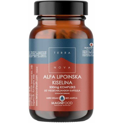 TERRA NOVA alfa liponska kiselina 300 mg, 50 kapsula Slike