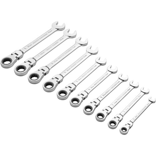 Jetech 10-deln. Ključarski set 8-19mm z vztrajnikom, Chrome-Vanadij, (5000099359) Cene