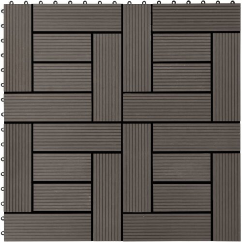 vidaXL Talne plošče 11 kosov WPC 30x30 cm 1 m² rjave barve Cene
