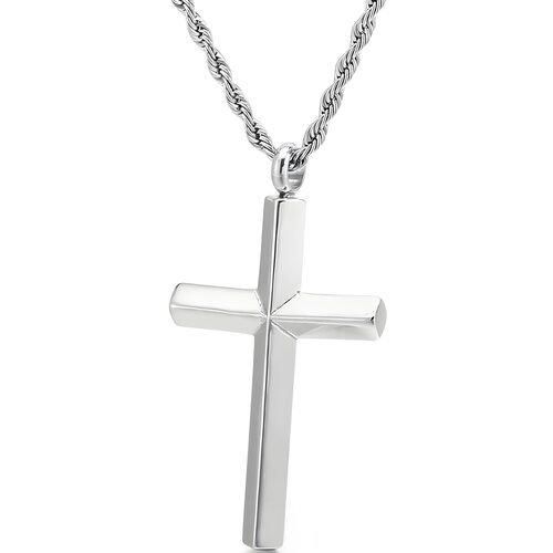 IZMAEL Ogrlica PU-38416 Cross - Srebrna Cene