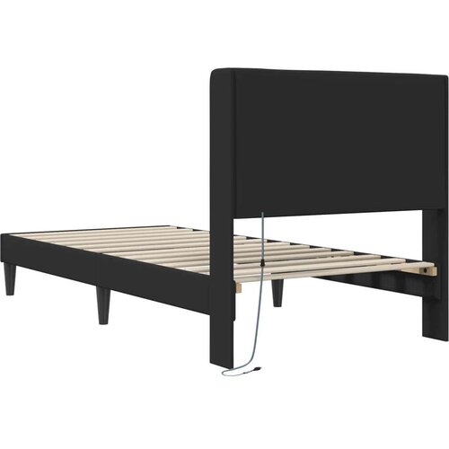  Okvir za krevet Crna 90 x 200 cm Umjetna koža - Crna 90 x 200 cm Slike
