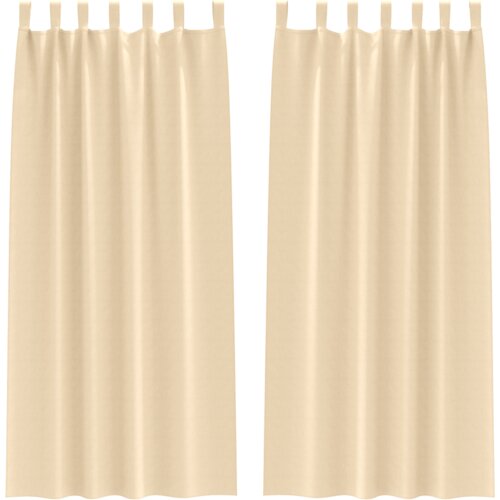 VidaXL Zavjese sa zavjesama 2 pcs Krema 260 x 140 cm Poliester Slike